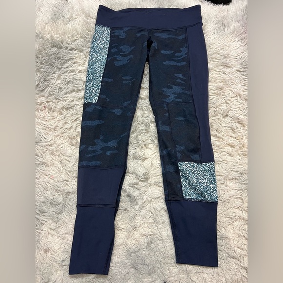 Lululemon Wunder Under Sashiko Patch Camo Leggings RARE size 8 - Picture 1 of 7